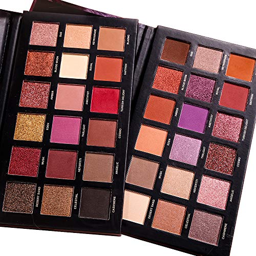 2 Twilight Dusk Eyeshadow Palette Makeup Set (01+02), Natural Matte Shimmer Glitter Highly Pigmented Long Lasting Eye Shadow Powder Pallets