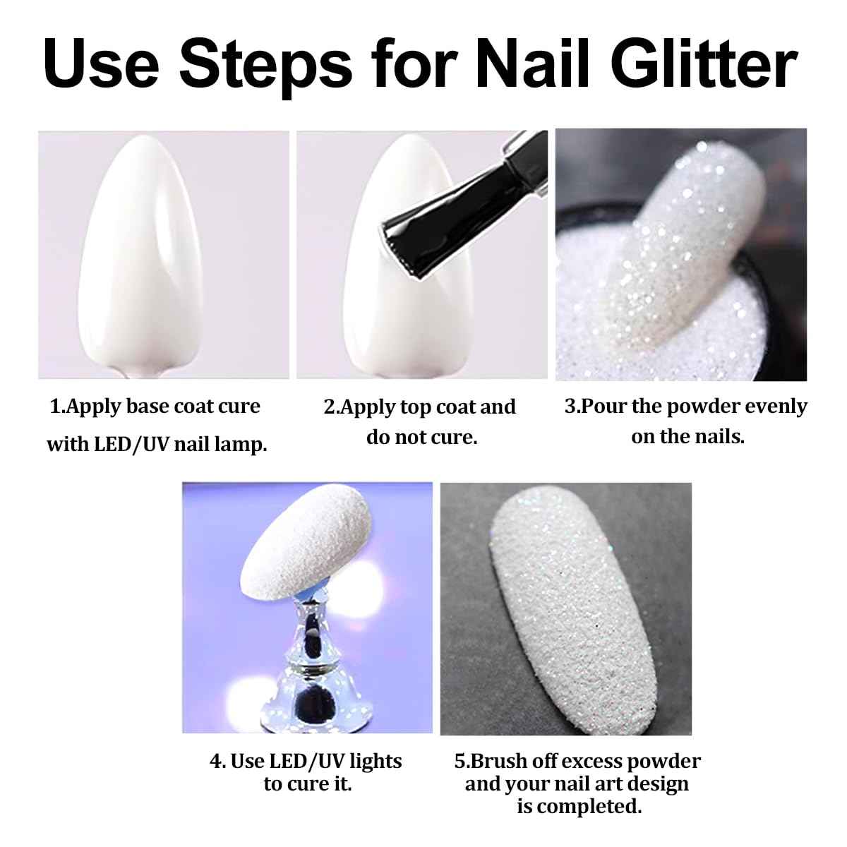 Star Moon Nail Charms for Nails Art 3D Gold Silver Starlight Cross Star Nail Rivet Studs Decoration Alloy Metallic Stars Accessories and Sugar Glitter Powder for Nails Manicure Craft DIY