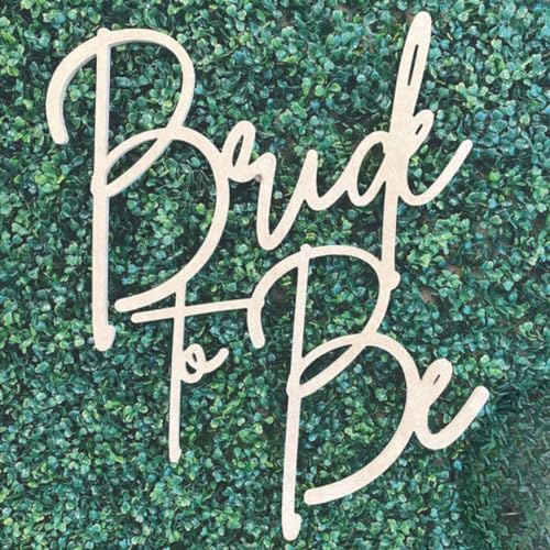 Bride to Be Wooden Sign for Backdrop- Custom Engagement Party Decorations, Bridal Shower Sign- Personalized Wooden Name Sign- Premium Birch Wood- Available in 16” & 23” (Baltic Birch, 13" W x 16" H)