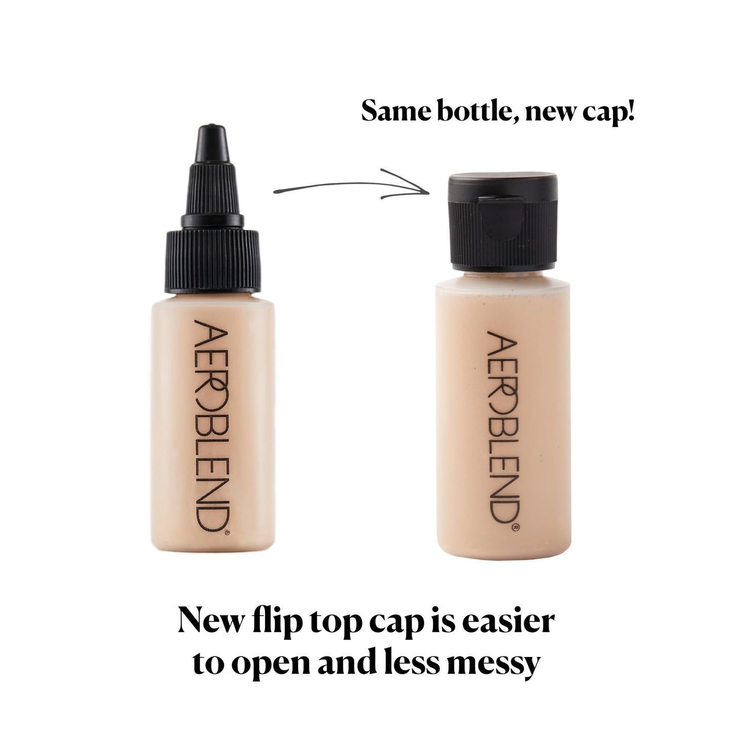 AEROBLEND Airbrush Foundation Makeup (O40) Professional, Water-Based, Buildable, Long-wearing, For all skin types, 1 oz