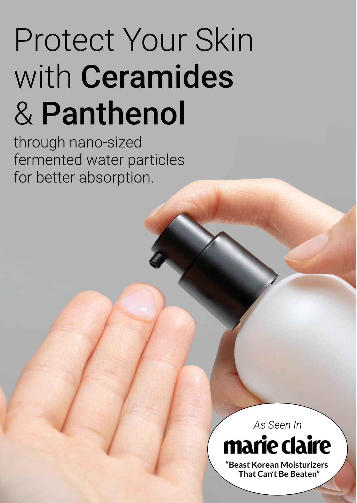 JUNG SAEM MOOL Essential Mool Cream 1.7 Fl Oz, Lightweight Watery Face Cream with Ceramide and Panthenol for Deep Hydration and Radiant Skin, Skin Barrier Support, Korean Foundation Makeup Prep