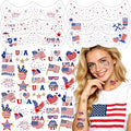 4th of July Temporary Tattoos - 36PC Patriotic Freckle Face Stickers