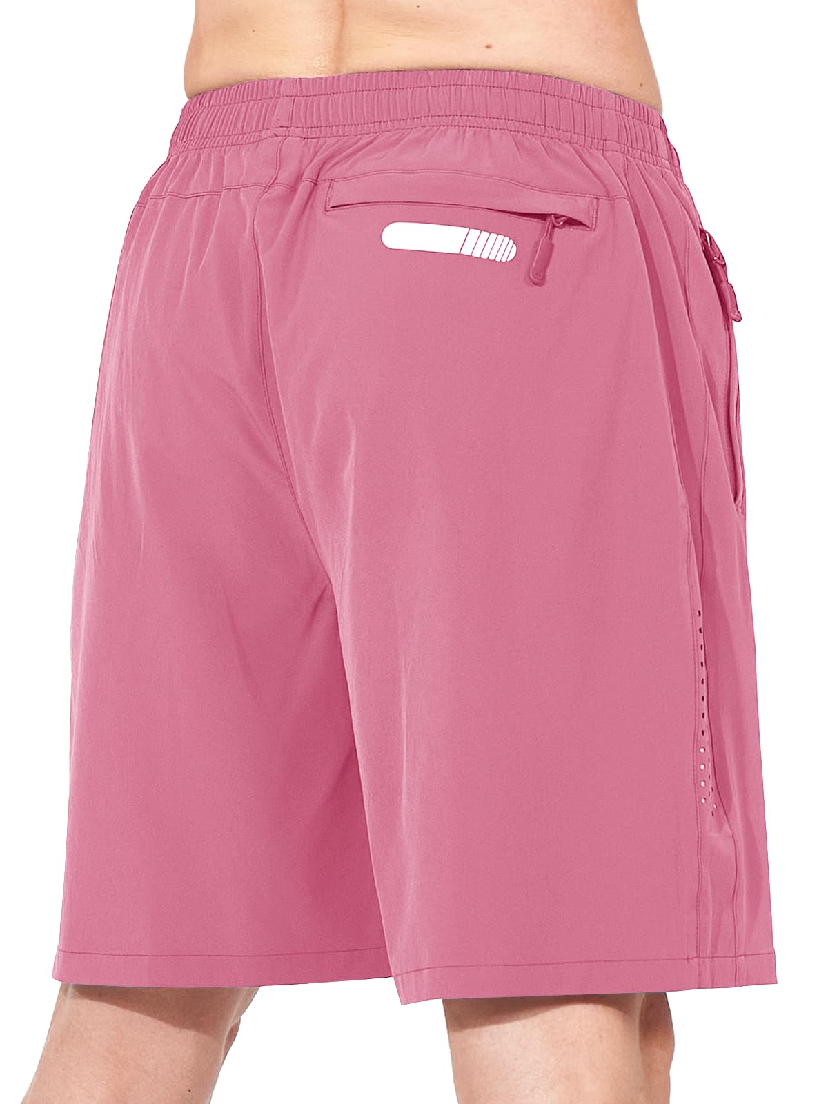 NORTHYARD Men's Athletic Running Shorts Quick Dry Workout Shorts 7"/ 5"/ 9" Lightweight Sports Gym Basketball Shorts Hiking Exercise POWDERPINK S