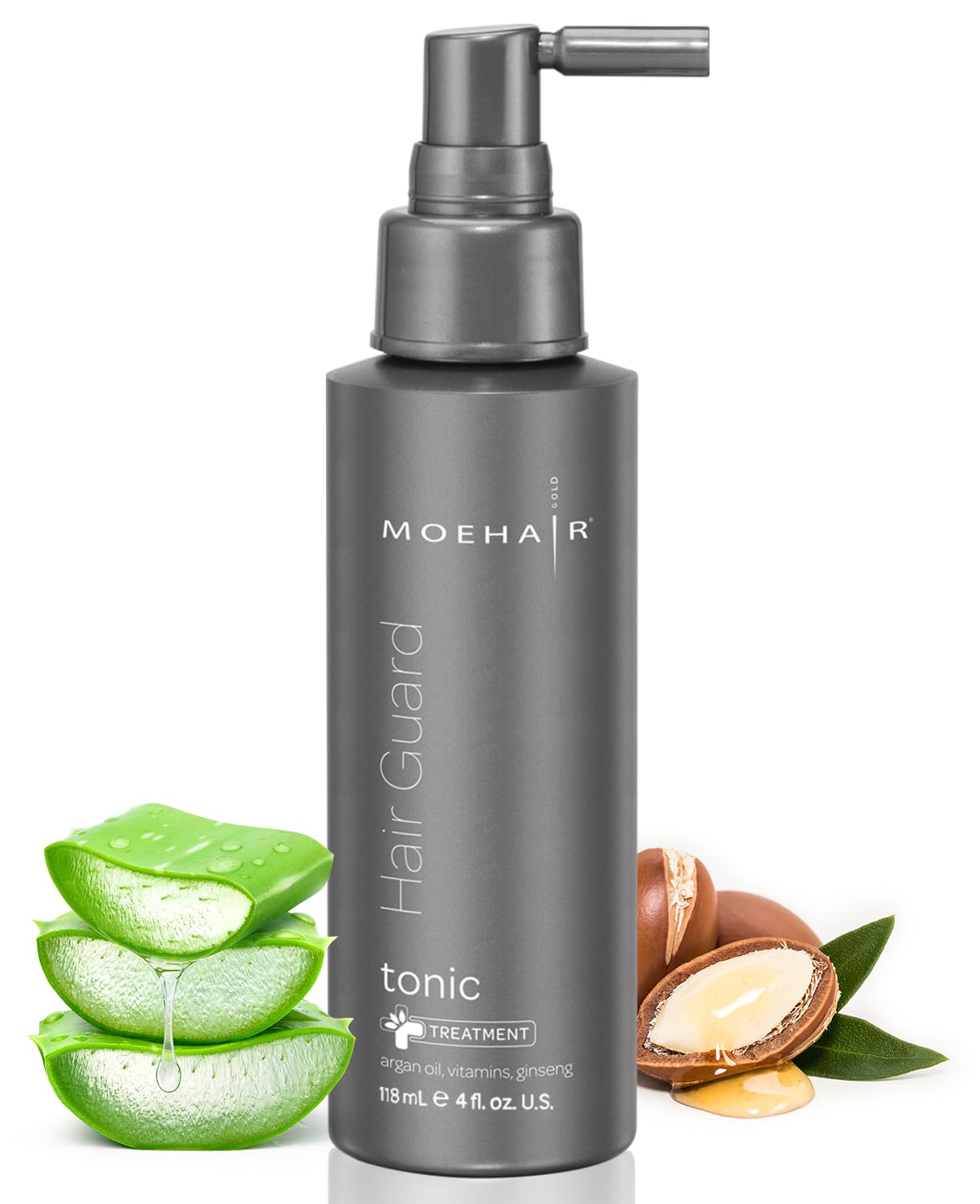 MOEHAIR Hair Guard Tonic | Improves Scalp and Hair Health| Stimulates Follicles | Volumizing Tonic | Infused with Argan Oil & Ginseng | Paraben & Sulfate Free (4 Fl. Oz)