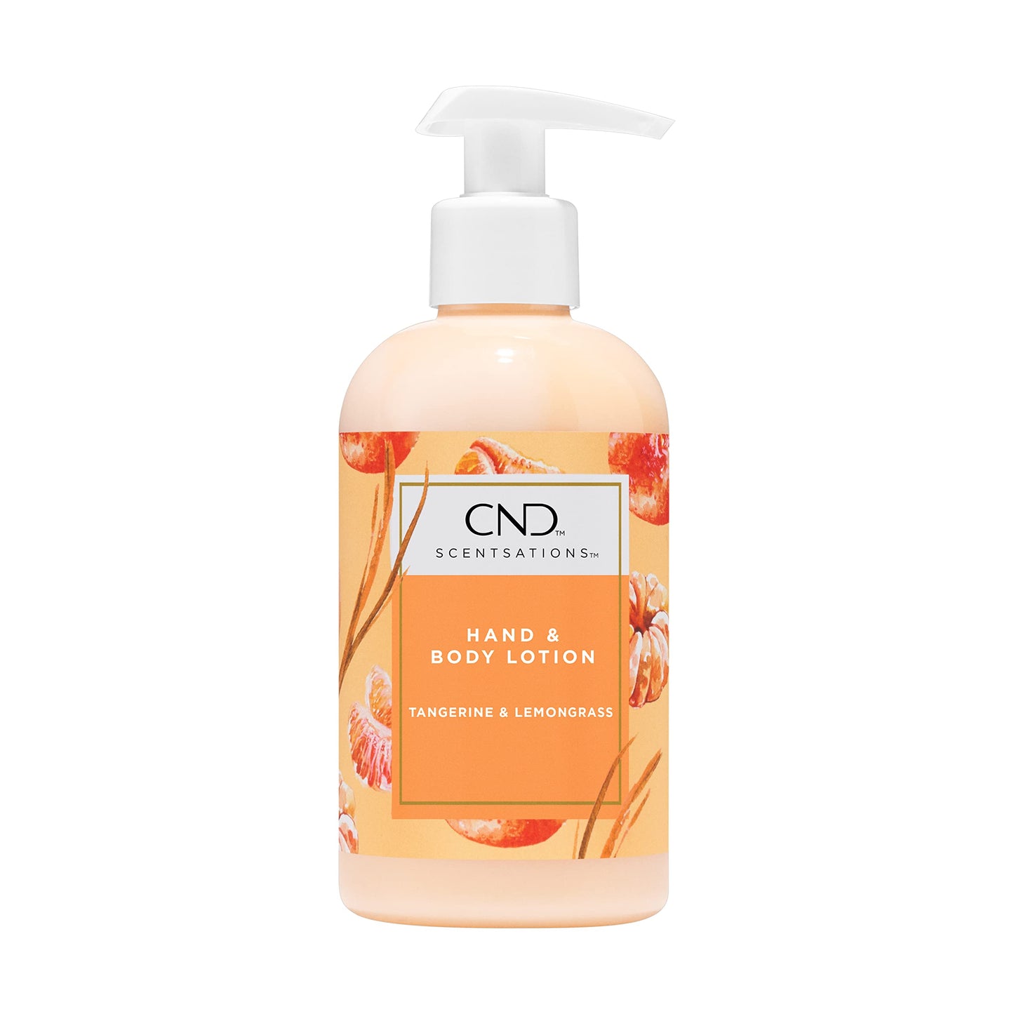 CND Scentsations Hand & Body Lotion, Deep Moisturizing and Hydrating Formula for Dry Damaged Skin, Tangerine & Lemongrass, 8.3 fl. oz