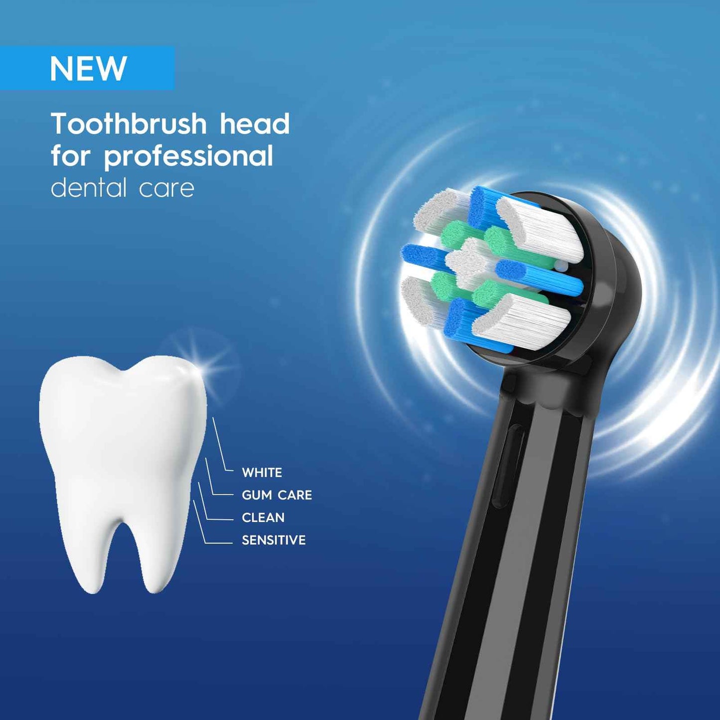 IO Replacement Heads Compatible with Braun Oral B iO 2/3/4/5/6/7/8/9/10 Series Electric Toothbrushes, IO Brush Heads Compatible with Oral B iO for Teeth Clean (6 Black/White)
