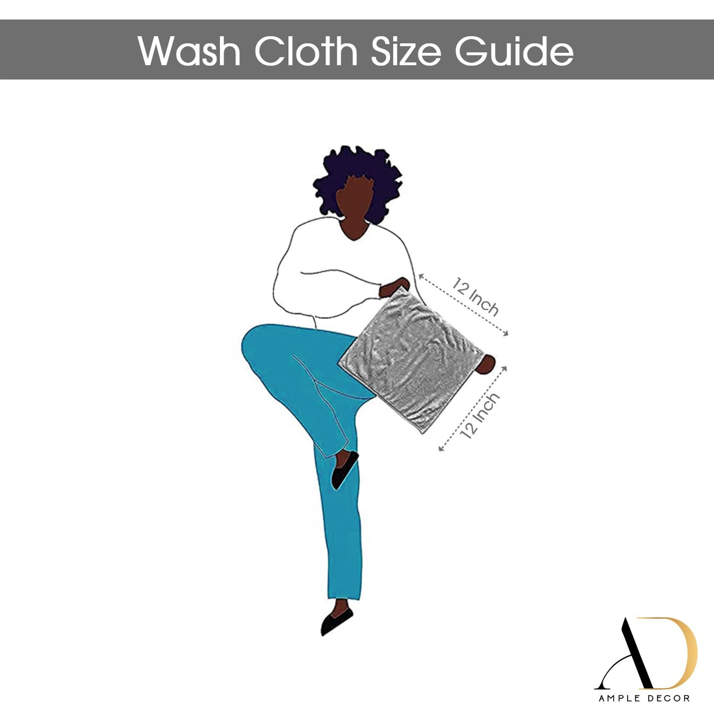 Ample Decor Wash Cloths Pack of 10, Oeko Tex Certified 600 GSM 100% Cotton Soft Absorbent, Premium Quality Durable Machine Washable, Ideal for Bathroom, Pool, Hotel, Spa – Beige