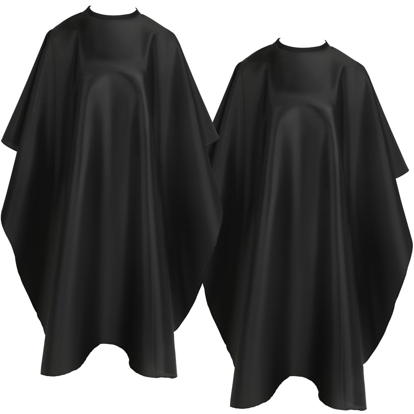 FEBSNOW 2Pcs Barber Cape for Adults,Professional Hair Cutting Cape with Closure Snap Waterproof Salon Capes