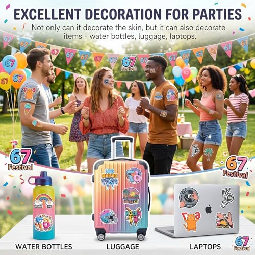 90 PCS 6 7 Temporary Tattoo Stickers Party Supplies
