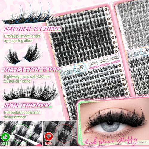 480Pcs Spiky Manga Lash Clusters Kit - 9-18mm DIY Eyelashes