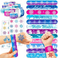 Snowflake Party Set 72pcs - Temporary Tattoos & Slap Bracelets