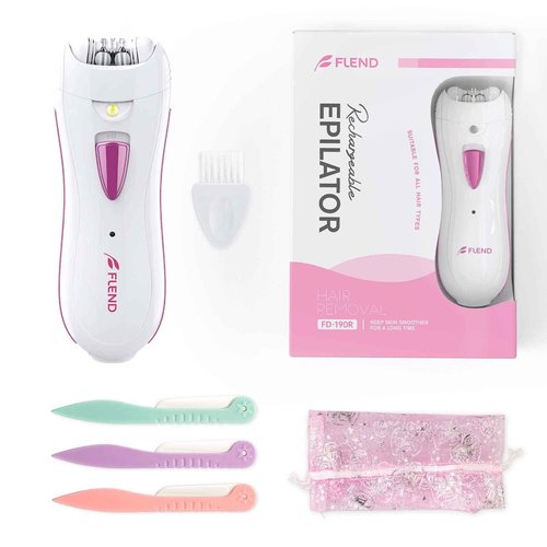 Epilator for Women, Smooth Glide Epilator Facial and Body Hair Remover with LED Light Rechargeable Hair Removal Device for Face, Bikini, Armpits, Arms, and Legs