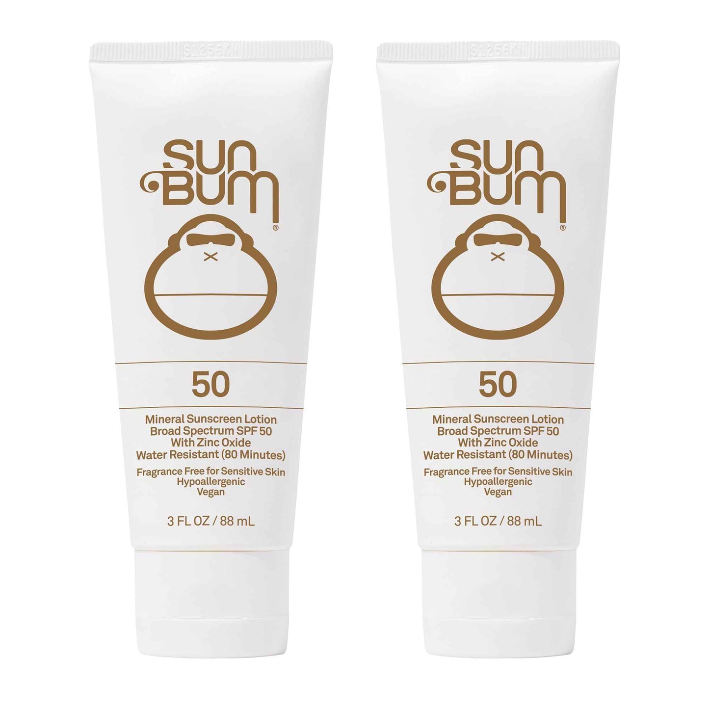 Sun Bum Mineral Spf 50 Sunscreen Lotion Vegan and Hawaii 104 Act Compliant (Octinoxate & Oxybenzone Free) Broad Spectrum Natural Sunscreen With UVA/UVB Protection 2 Pack