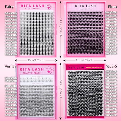 RITALASH Cluster Lashes - DIY Eyelash Extensions 10-18mm