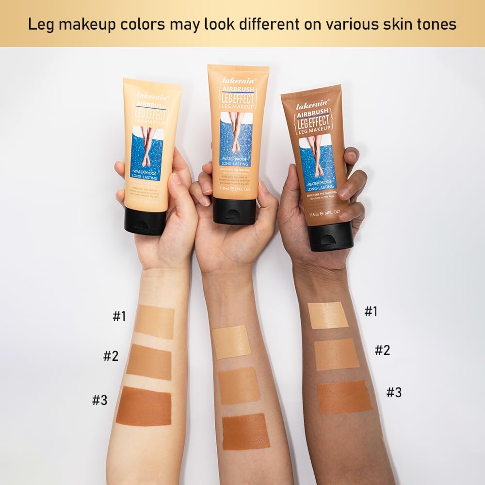 Legs Makeup Instant Makeover: Waterproof, No-Transfer Body & Leg Makeup Foundation -Long-Lasting Perfection for Irresistible Legs All Day (#3 BRONZE, 118ML)