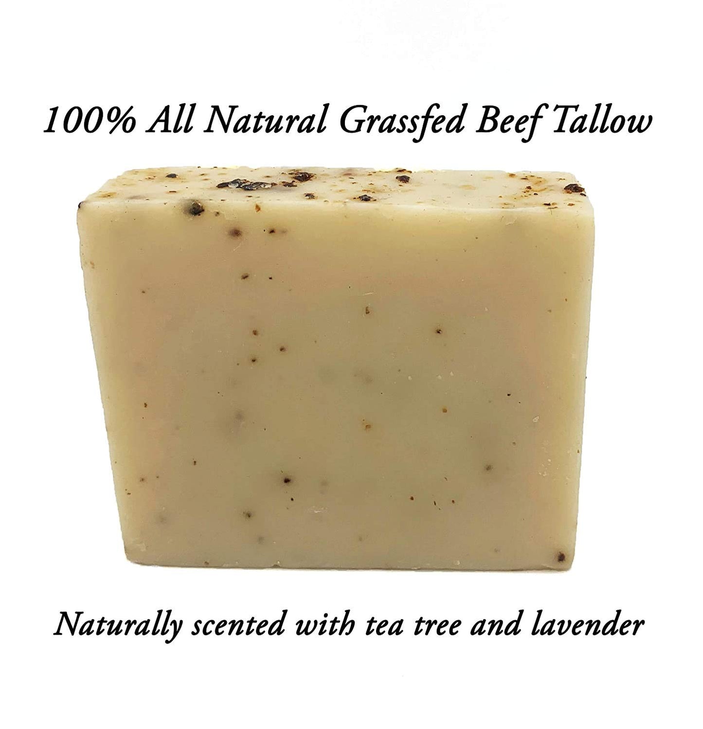 HUNTER CATTLE CO. EST'D 2004 HC Meadow Bloom Tallow Bar Soap - Tea Tree & Juniper 1 Pack - Made with All Natural 100% Grass Fed Tallow Handmade Soap Bar - Great for Face or Body Soap