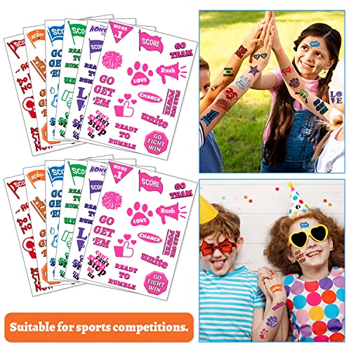 120PCS Team Spirit Temporary Tattoos - 6 Colors