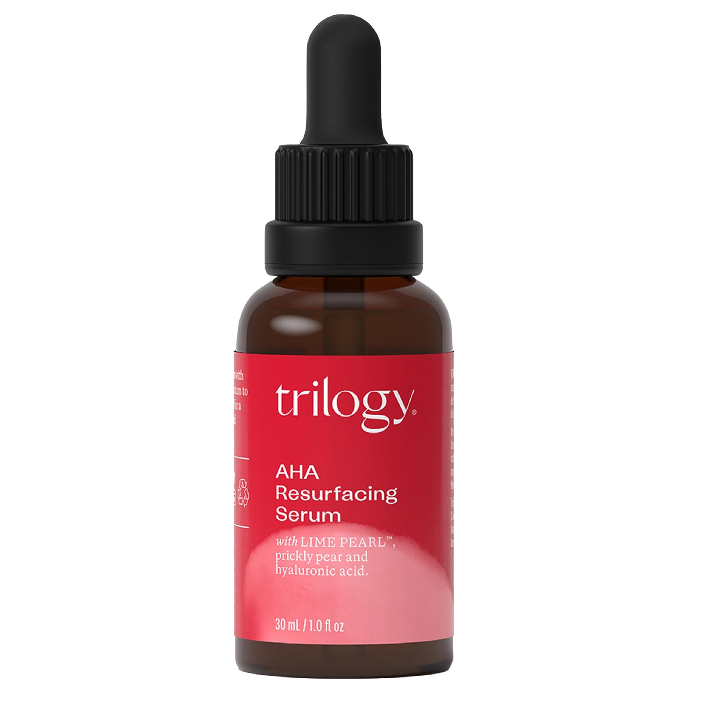 Trilogy AHA Resurfacing Serum with LIME PEARL & Rosehip Oil, 1.0 fl oz