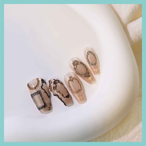 CESTSIREN Vintage Nail Stickers, Embossed Nail Decals,Self-Adhesive, Nail Accessories & Supplies, Durable & Long-Lasting