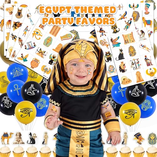 96 PCS Ancient Egypt Temporary Tattoos for Kids Party