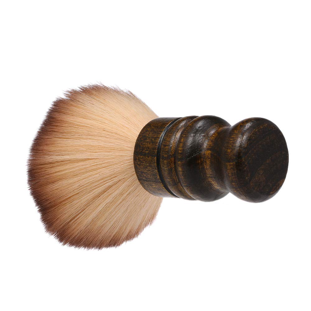 Large Neck Duster Brush Anself Soft Barber Face Cleaning Hairbrush Nylon Hair Wooden Handle Cutting Kits