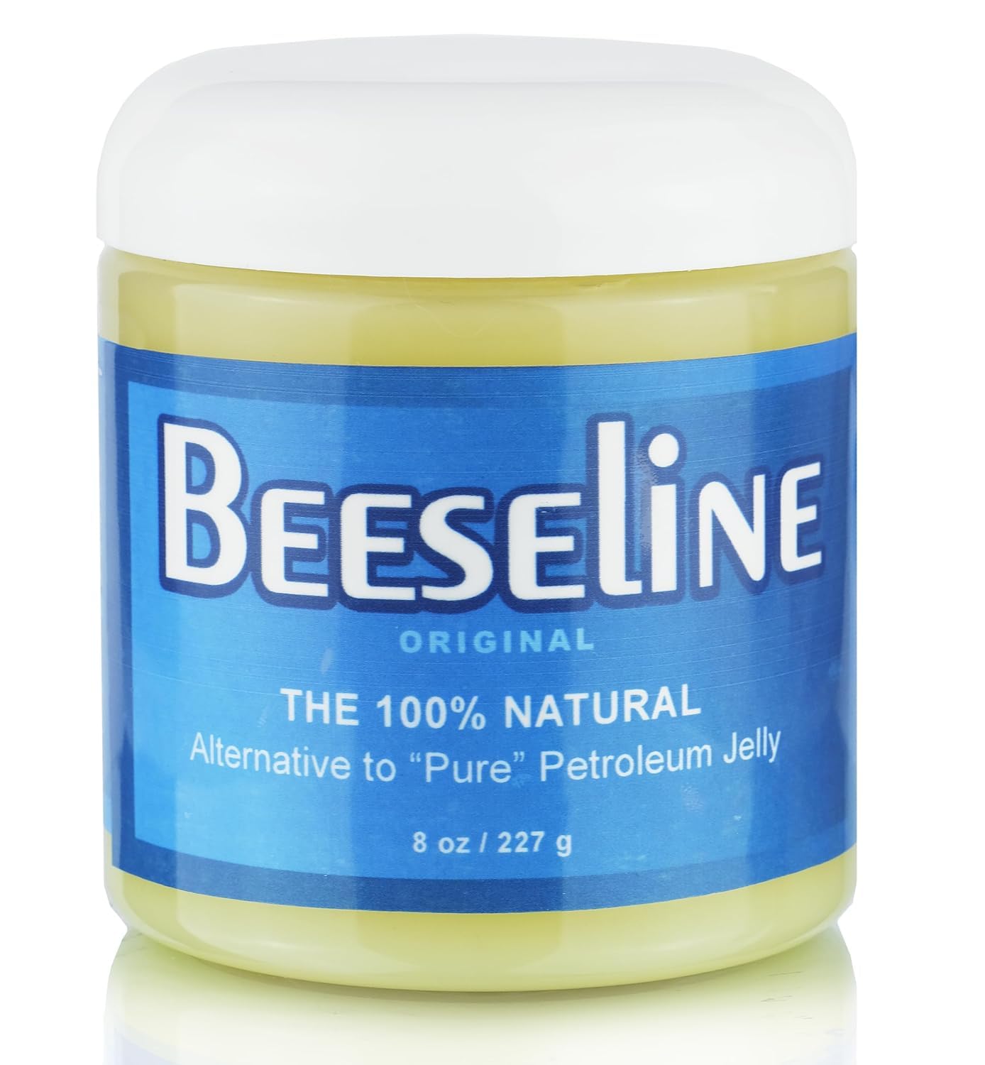 Beeseline Original - 100% Natural & Hypoallergenic Alternative to Petroleum Jelly - Lips, Hands, Baby, Makeup Remover and More (8 Ounce)