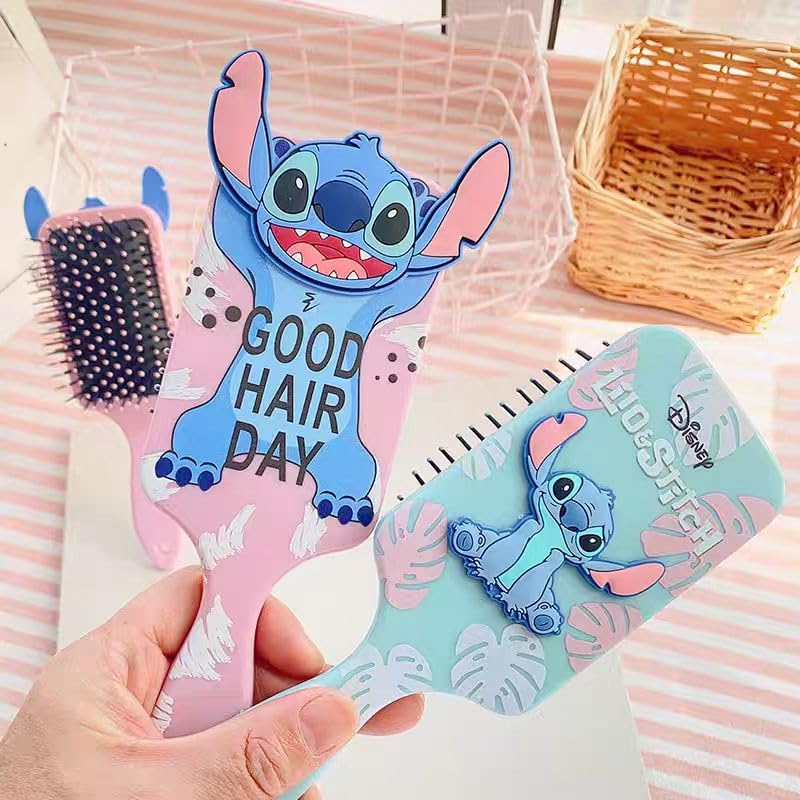 Girls Hair Brushes Cute Cartoon Brush Comb Ultra-Soft Bristles, Glide Through Tangles with Ease for Thick Curly Wet & Dry Hair (blue)