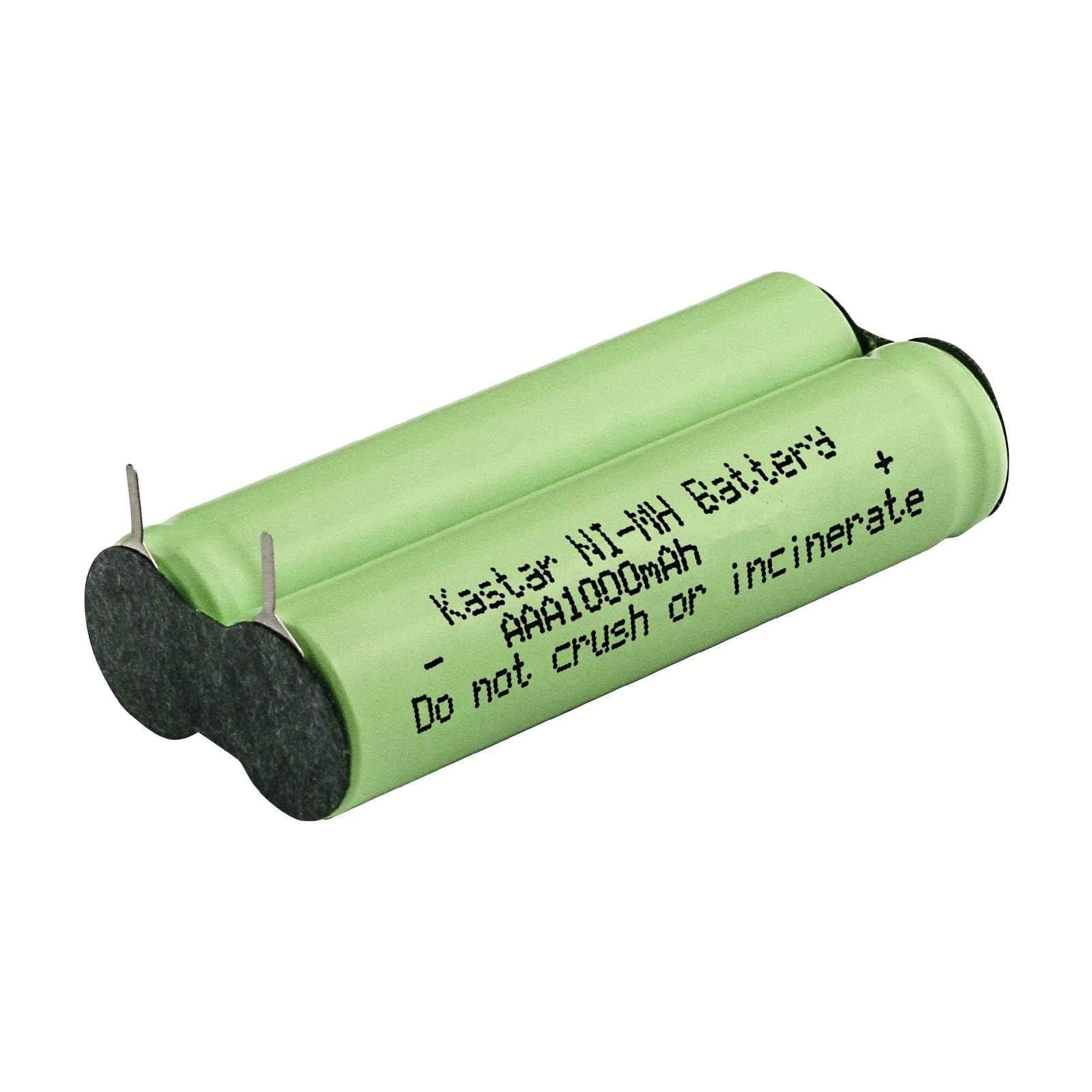 Kastar 1-Pack 2.4V 1000mAh Ni-MH Rechargeable Battery Replacement for Philip Sonicare HX6210, HX6210-02, 4235-010-20455, 423501020455, Waterpikk SR-3000 & WP-900 Toothbrush (Some)