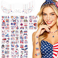 116 Pc Patriotic Temporary Tattoos | 4th of July Face Tattoos