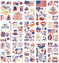 4th of July Temporary Tattoos, 120pcs - Patriotic Designs