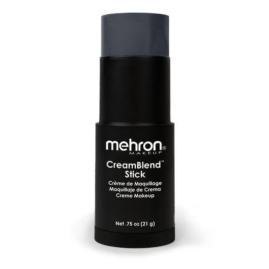 Mehron Makeup CreamBlend Stick | Face Paint, Body Paint, & Foundation Cream Makeup | Body Paint Stick Perfect for Halloween Makeup .75 oz (21 g) (Monster Grey)