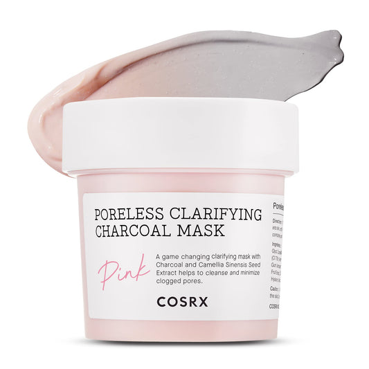 COSRX Pink Pore Clarifying Charcoal Mask 3.8 fl. oz / 110g Blackheads, Pores, Acne Control, Color Changing Fun Skincare, Detox Face Clay Mask, Wash Off Type