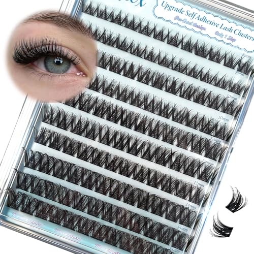 Self-Adhesive Lash Clusters - 120pcs Wispy C Curl Eyelashes