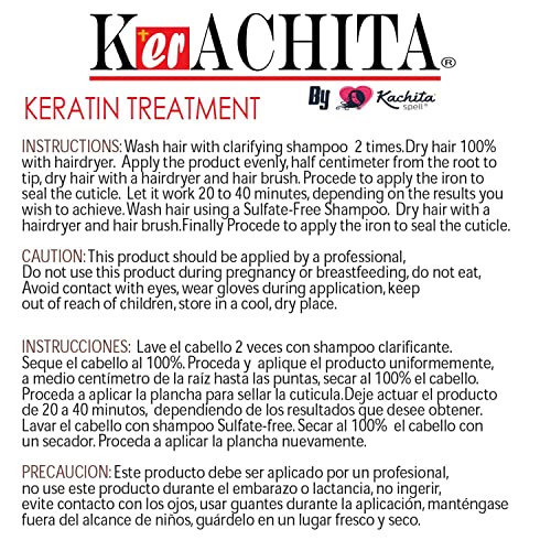 Brazilian Keratin Chocolate Strong 32 floz (1 Litre) KERACHITA, Hair Smoothing Treatment Blowout Straightening Enhanced, Professional Brazilian Keratin - Made in USA