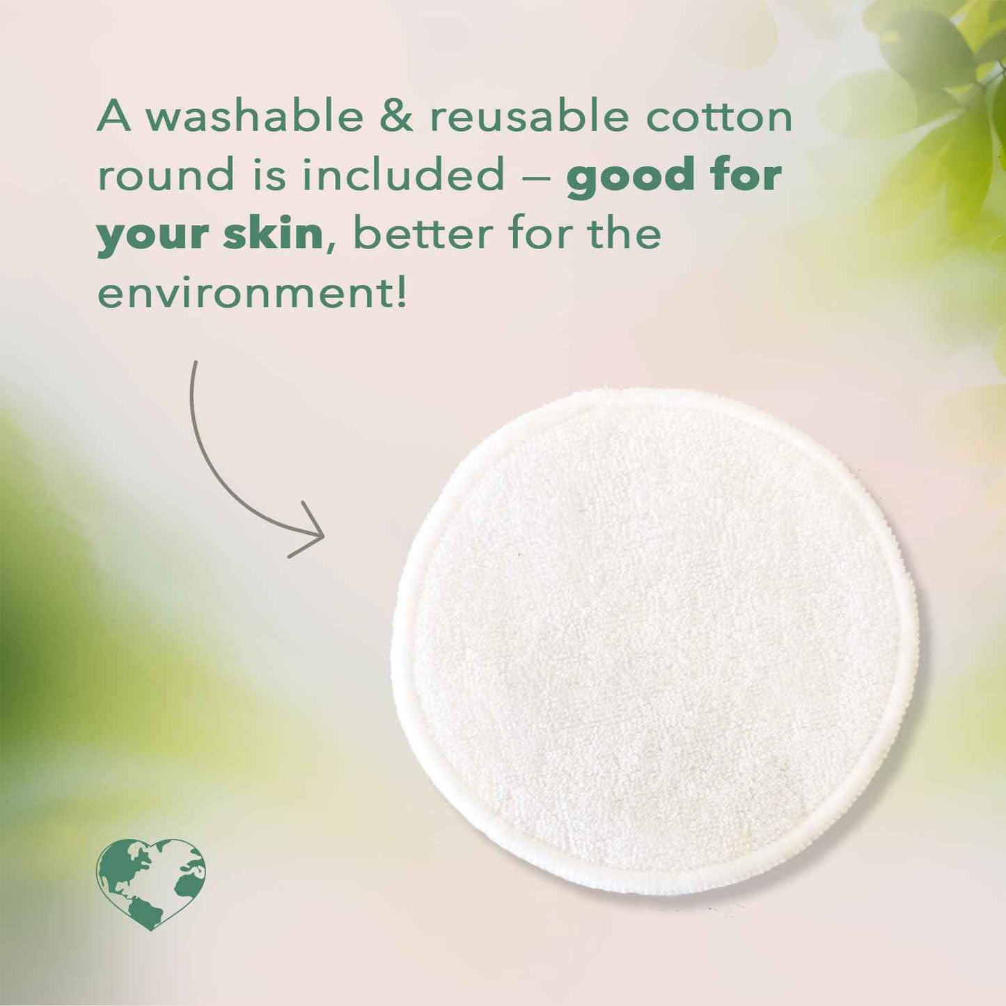 Nourish Organic Face Cream, Pomegranate Acai + Argan – Ultra Hydrating Formula with Aloe Vera & Green Tea Extract, 1.7 Oz + Washable Cotton Round