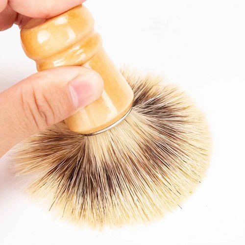 Beaupretty Men S Shaving Brush Set 10Pcs with Wooden Handle for Beard and Mustache Grooming Small Shave Brush for Salon and Home Use