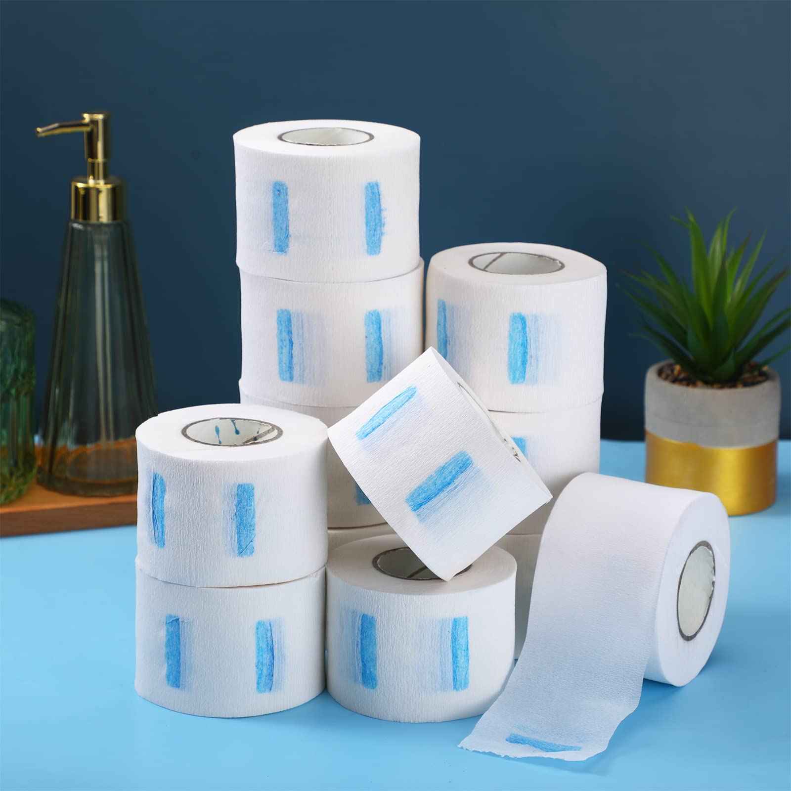 Yilloog 2000 Strips 20 Rolls Disposable Barber Paper Haircutting Neck Strips Hairdressing Stretchy Neck Band Neck Paper Tissue for Barber Hair Cutting Styling Salon Accessories Supplies