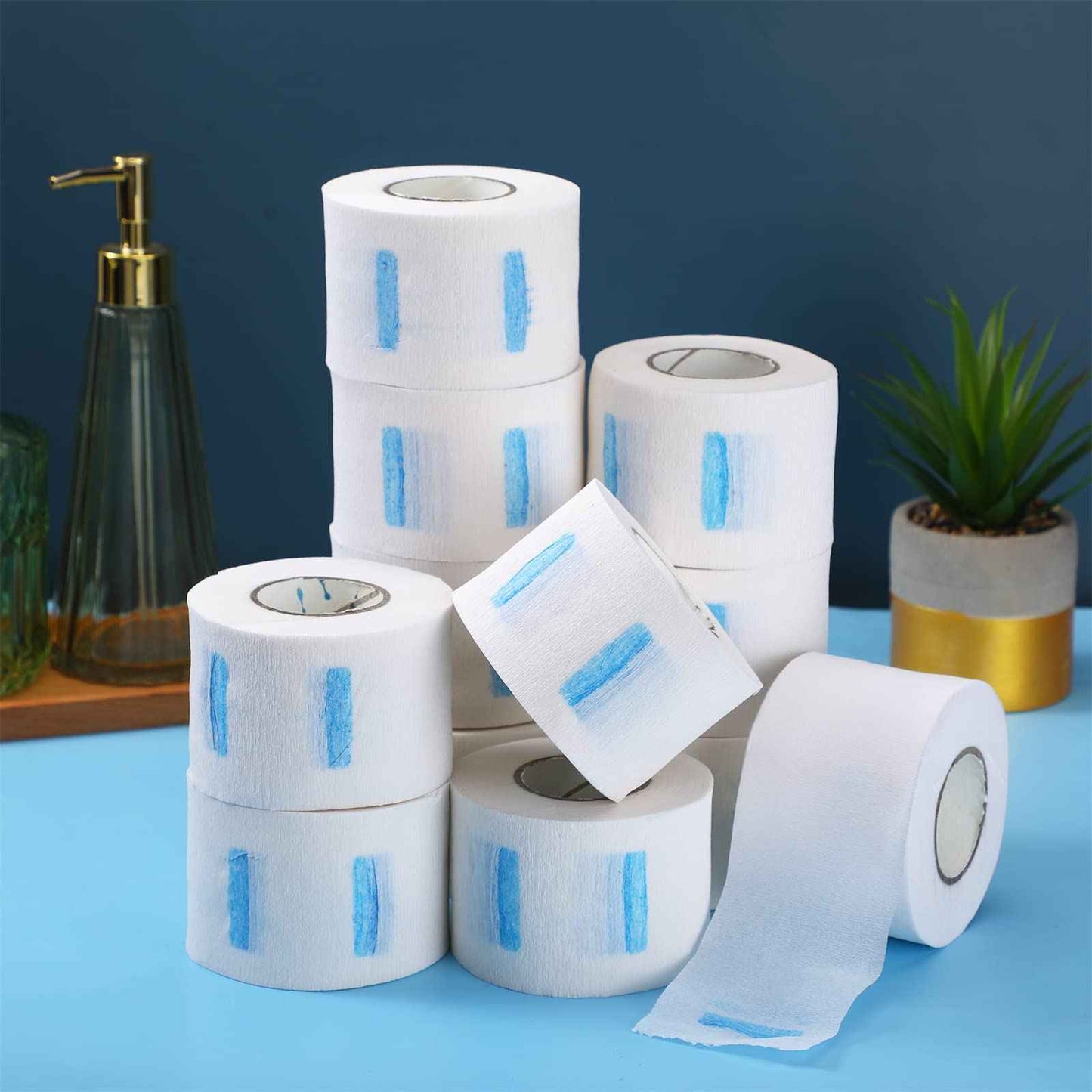 Yilloog 2000 Strips 20 Rolls Disposable Barber Paper Haircutting Neck Strips Hairdressing Stretchy Neck Band Neck Paper Tissue for Barber Hair Cutting Styling Salon Accessories Supplies