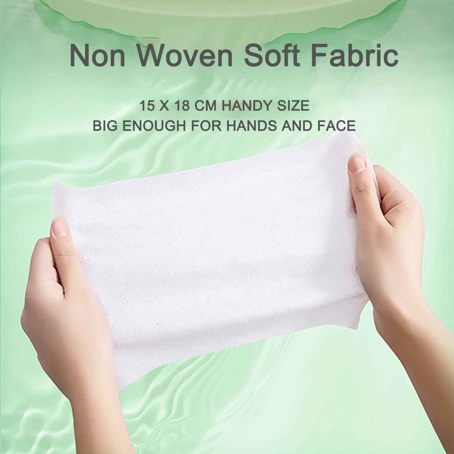 Gisdo 300 Pack Green Tea Wet Wipes Bulk for Homeless, Clean Face Hands Quickly, Green Tea Wet Wipes Bulk for Homeless, Perfect for Hiking Camping Travel Outdoor