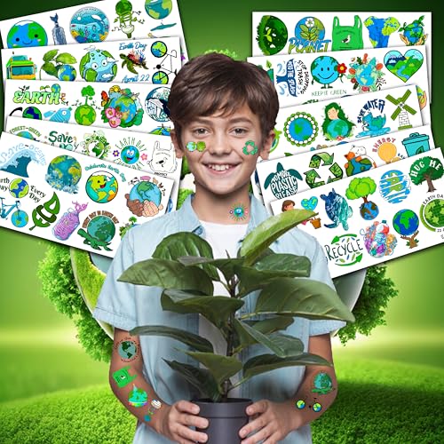 101 PCS Earth Day Temporary Tattoos - Eco Friendly Party Favors