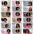 Abbylike 36 Pcs African American Makeup Bags Bulk Gifts Bulk Women Inspirational Afro Toiletry Canvas Cosmetic Bags Zipper Pouches for Travel Women Gifts 18 Styles