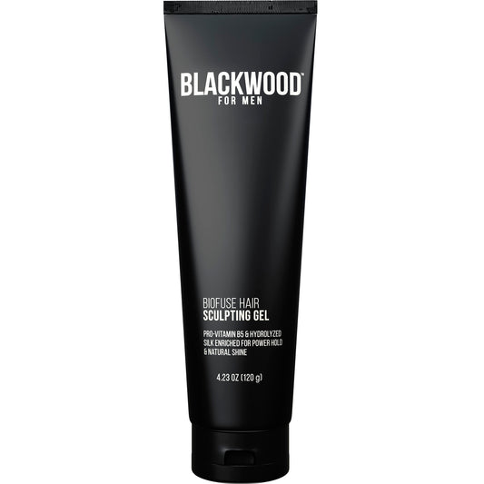 BLACKWOOD FOR MEN BioFuse Hair Sculpting Gel - Long Lasting Hold - Natural Vegan Formula Hair Styling Product for All Hair Types - Sulfate Free, Paraben Free, & Cruelty Free (4.23 Oz)