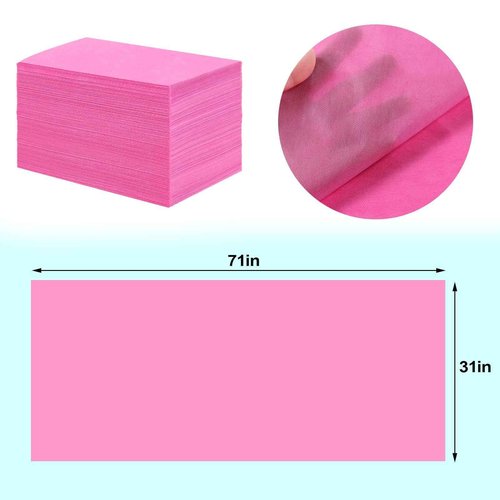 50Pcs Massage Table Sheets, 31''x71'' Waterproof Disposable Bed Sheets, Non-Woven Fabric Massage Table Cover, Breathable Protector Bed Cover for Massage Therapy Tattoo Beauty Salon (Pink50pcs)