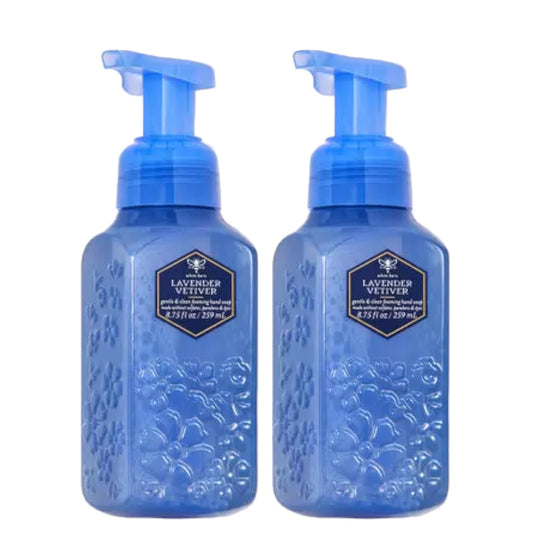 Bath and Body Works Gentle & Clean Foaming Hand Soap 8.75 Ounce 2-Pack (Lavender Vetiver)