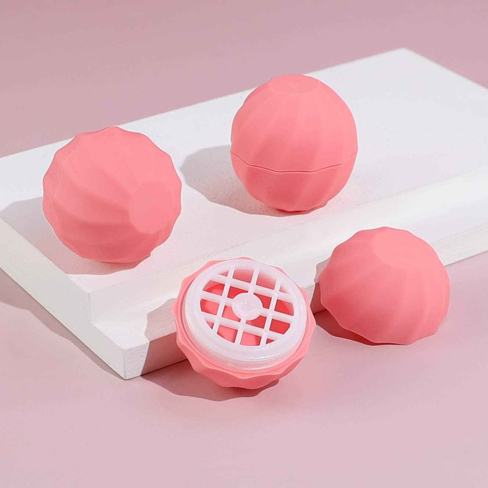 longway 0.24Oz (7ml) Empty Lip Balm Sphere Containers | Screw Cap Lipstick Tubes/Chapstick Tubes/Chapstick Holder for Lip Gloss & BPA FREE (Pack of 10, Pink)