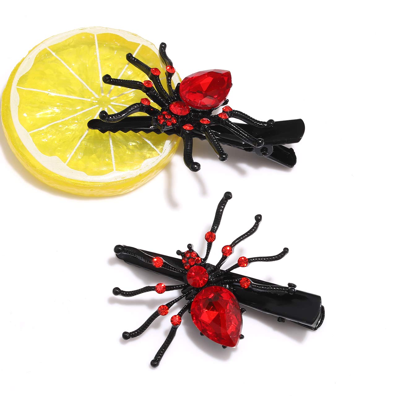 Halloween Hair Clips for Women Girl Halloween Skeleton Hands and Horror Crystal Spider Hairpin Hairwear for Halloween Party