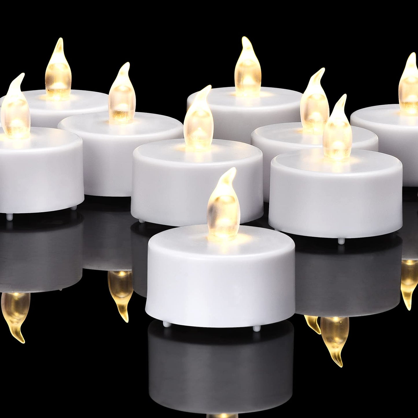 Flameless Tea Lights Candles, LED Battery Operated Electric Votive Fake Candles Realistic Flickering and 200+ Hours Long Lasting Bright for Celebrations Festivals (150 Pack, White)