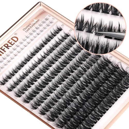 Wispy Lash Clusters with Bottom Lashes Eyelash Clusters C Curvature Cluster Eyelash Extensions 10-18mm Individual Lashes DIY Lashes Clusters Thick Volume by Winifred