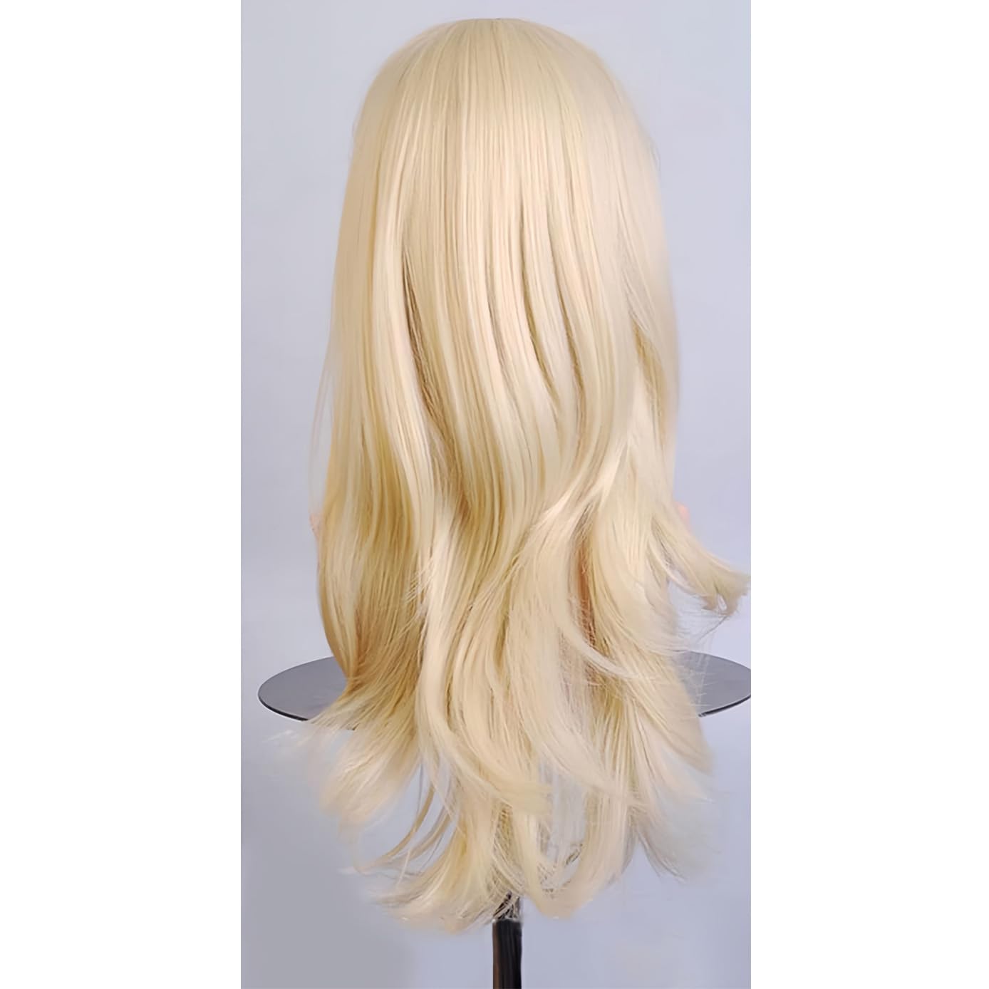 BERON Blonde Women Wigs Long Wavy Girls Wigs with Bangs Light Blonde Wave Heat Resistant Synthetic Wigs for Daily Wigs Wig Cap Included