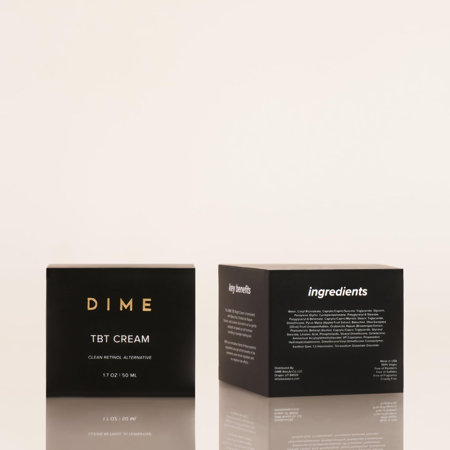 DIME Beauty TBT Cream, Anti-Aging Retinol Cream Alternative and Face Moisturizer with Bakuchiol, Lightweight Night Cream 1.7 oz / 50 ml